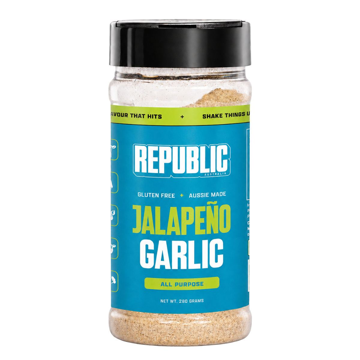 Republic Jalapeno Garlic all-purpose BBQ rub 280g