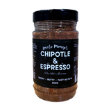 Uncle Mungo's Chipotle & Espresso 300g chipotle espresso dry rub — front of shaker on transparent background