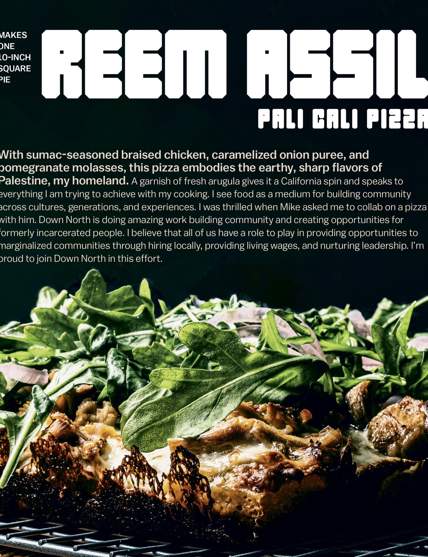 We the Pizza by Muhammad Abdul-Hadi hardback cookbook — interior page of the Roc the Mic pepperoni pie