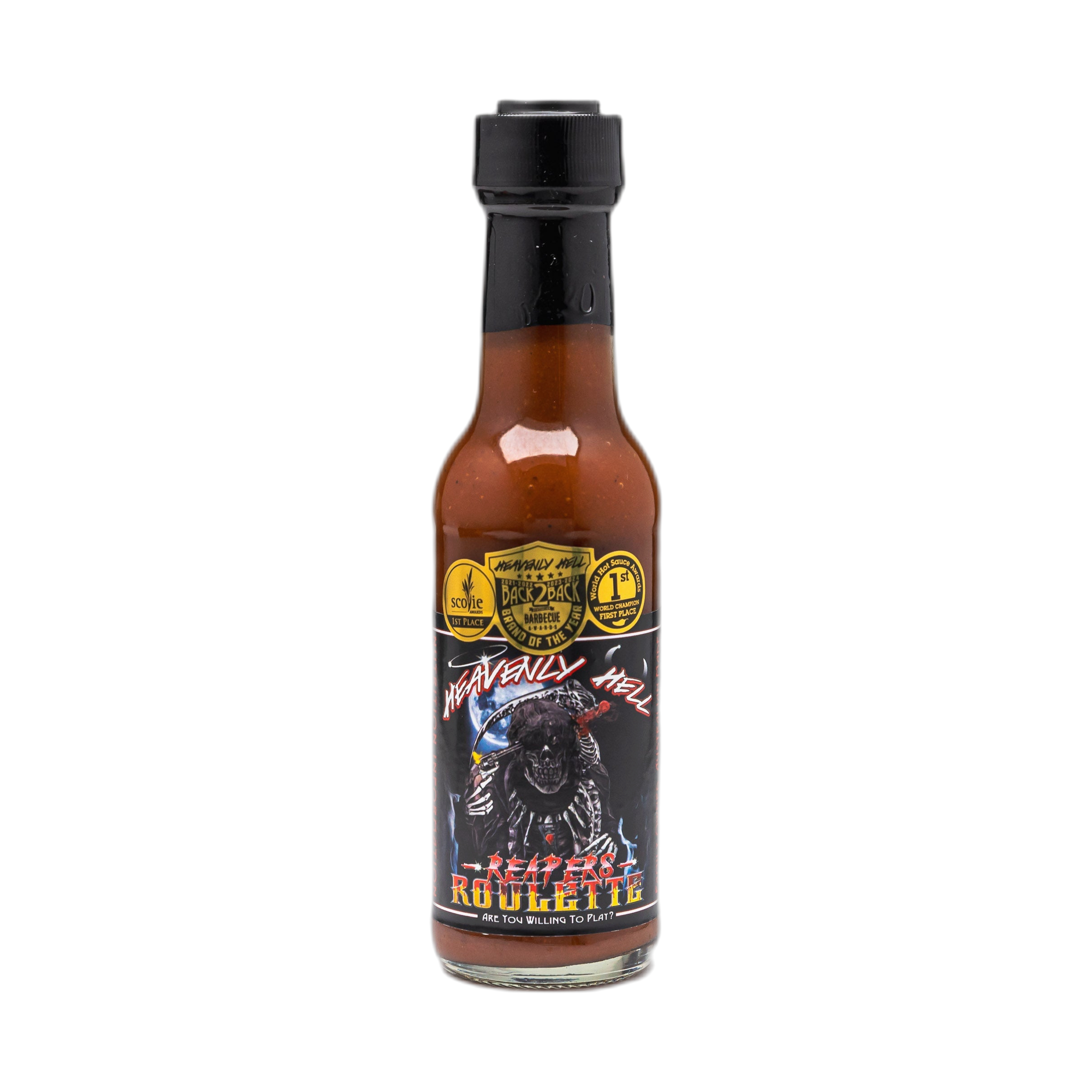 Heavenly Hell Reapers Roulette Carolina Reaper Hot Sauce 150ml bottle