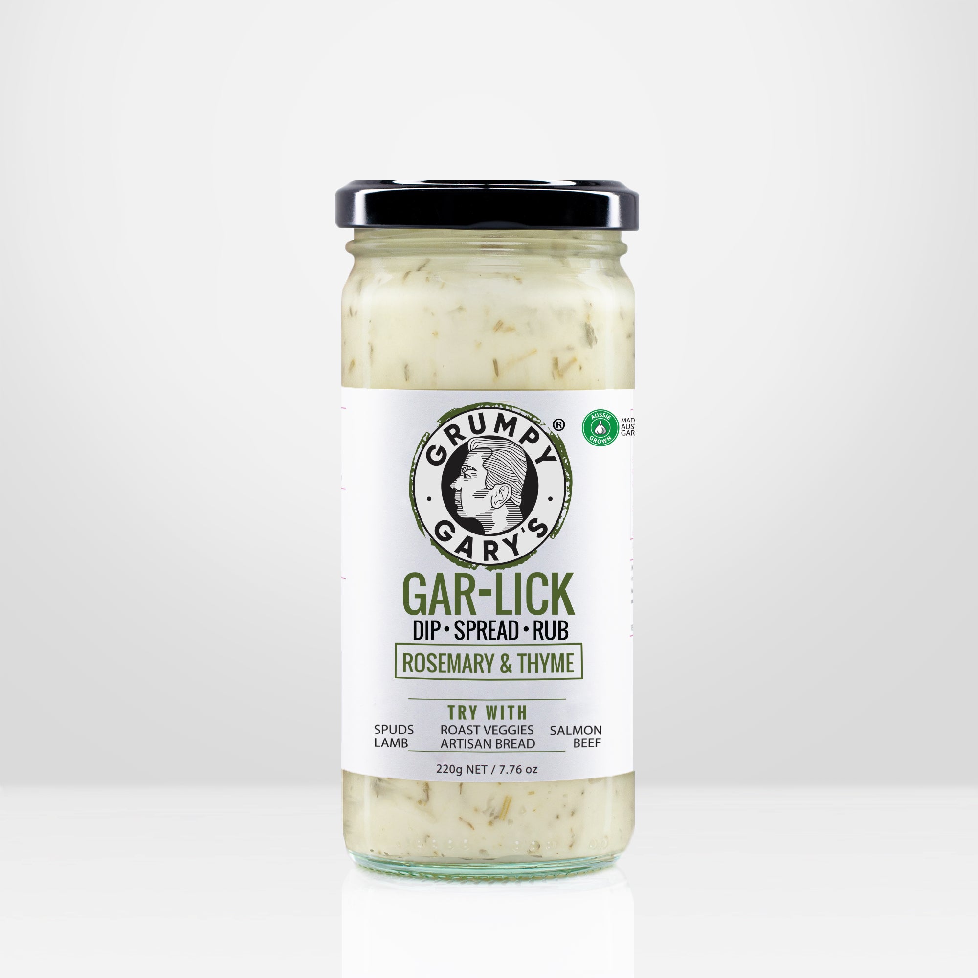 GRUMPY GARYS Rosemary & Thyme GarLick Dip 220g The Rub Hub