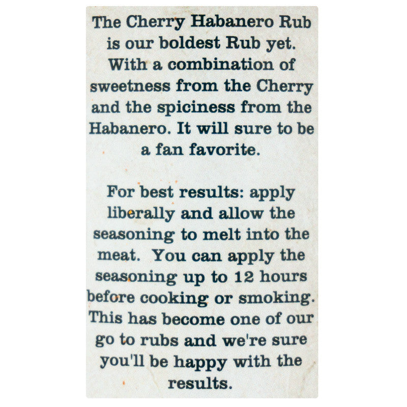 R BUTTS R SMOKIN: Cherry Habanero Rub - 396g