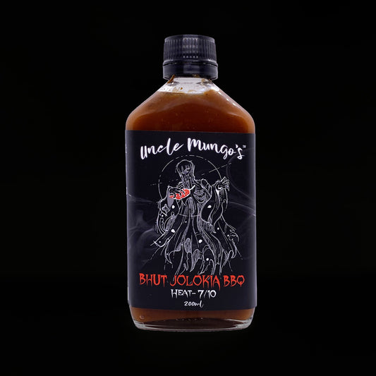 UNCLE MUNGOS: Bhut Jolokia BBQ Hot Sauce – 200ml