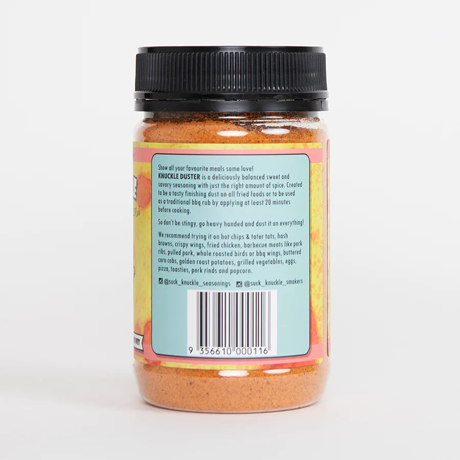 SUCK KNUCKLE SMOKERS: Knuckle Duster Wing Dust, Fry Seasoning & BBQ Rub – 220g