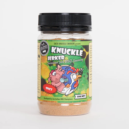 SUCK KNUCKLE SMOKERS: Knuckle Jerker Jamaican Jerk BBQ Rub – 220g