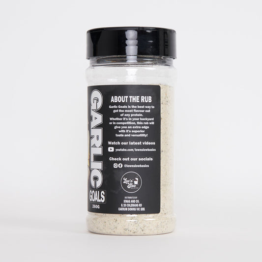 LOW N SLOW BASICS: Garlic Goals All Purpose Rub – 260g