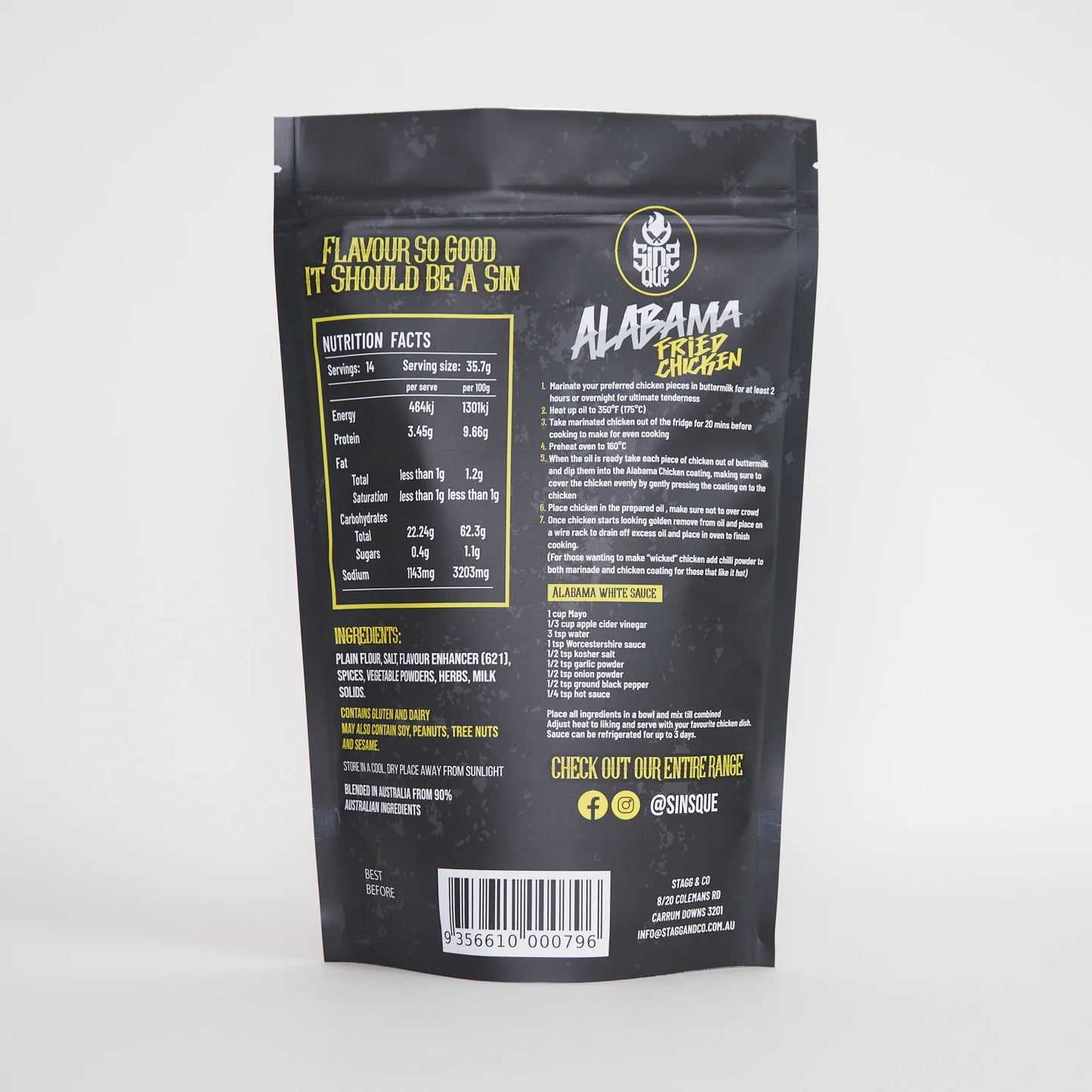 SINS Q: Alabama Fried Chicken Coating – 500g
